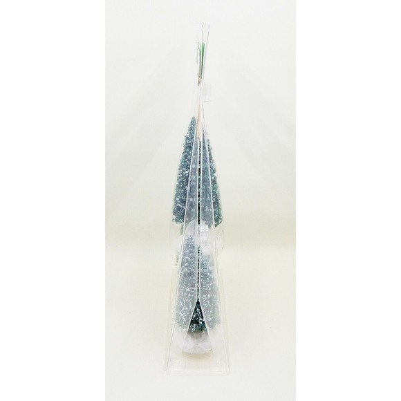 Lemax 2013 Snowy Juniper Pine Tree Set Of 3 Christmas Village Scene 4 Inch NOS - Picture 2 of 8